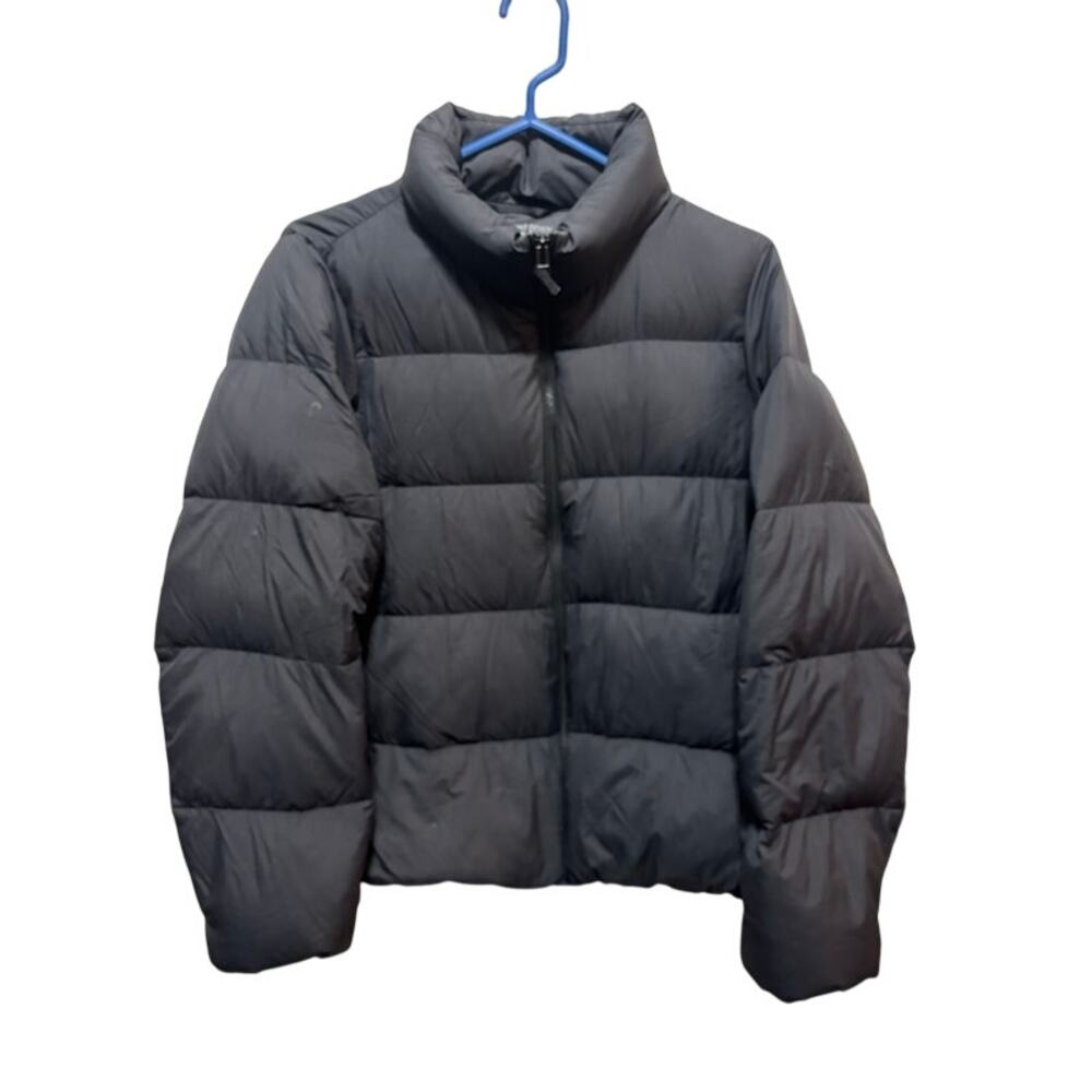 Uniqlo Ultra Light Down Puffer Jacket Black Full Zip Lightweight Women's Large